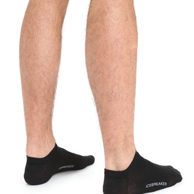 icebreaker Merino Men's Lifestyle Fine Gauge No Show Socks - Black Casual Everyday