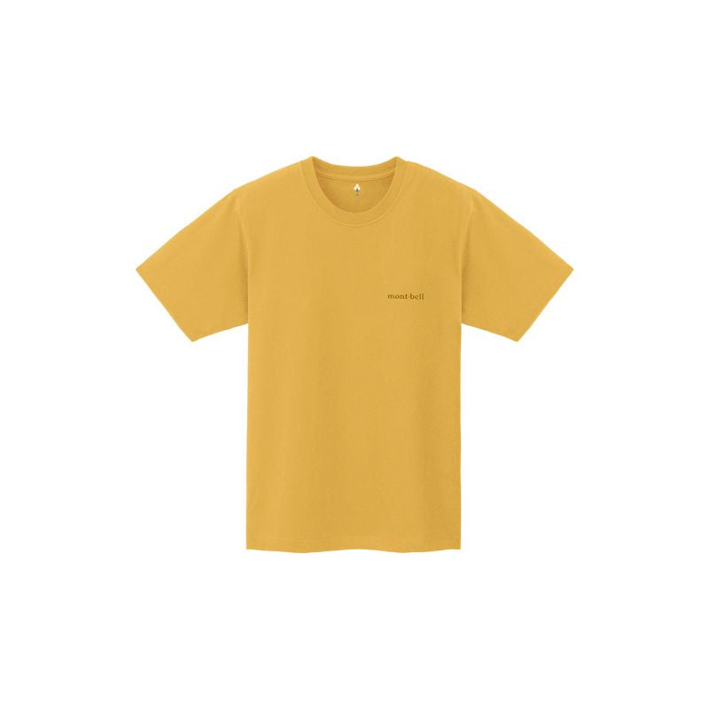Montbell T-Shirt Unisex Pear Skin Cotton T Hyakkimaru - Yellow UV Cut