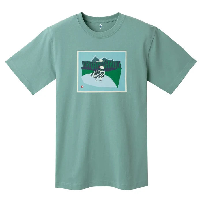 Montbell T-Shirt Unisex Pear Skin Cotton T Rock Ptarmigan - Light Blue in Light Blue