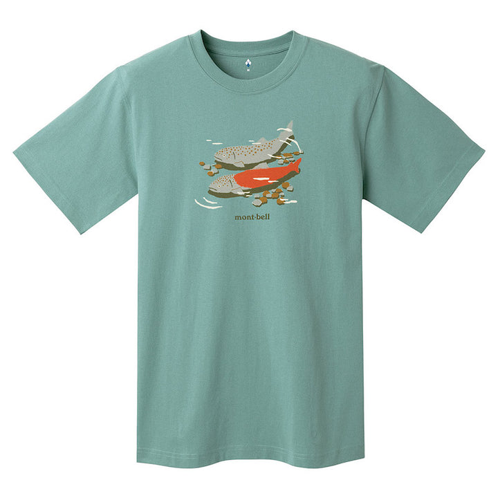 Montbell T-Shirt Unisex Pear Skin Cotton T String Fish - Ivory