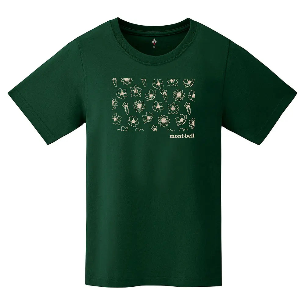 Montbell T-Shirt Women's Pear Skin Cotton T Floral Motif