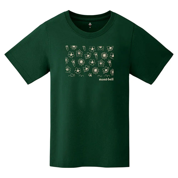 Montbell T-Shirt Women's Pear Skin Cotton T Floral Motif