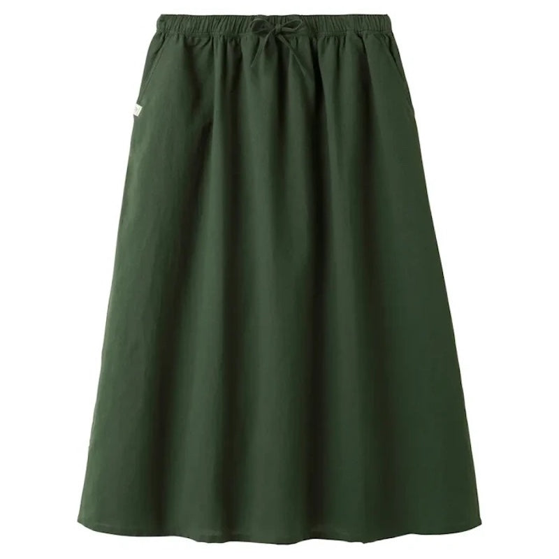 Montbell KAMICO Skirt in deep forest, relaxed A-line drape