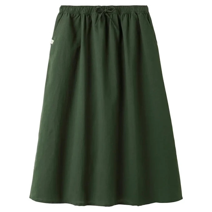 Montbell KAMICO Skirt in deep forest, relaxed A-line drape