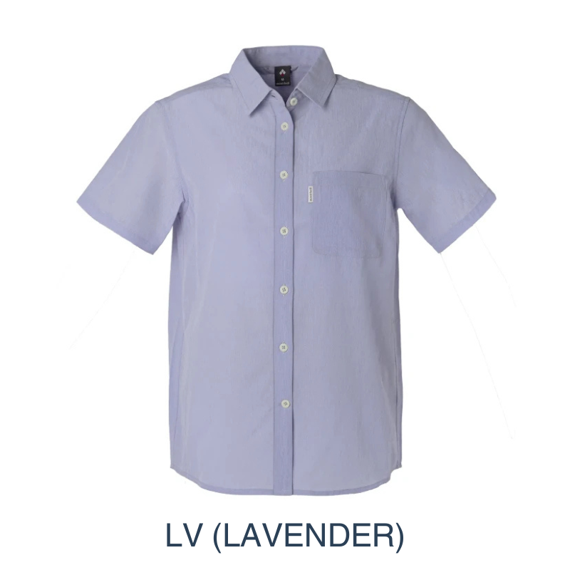 Montbell Women's US Wickron Breeze Short Sleeve Shirt - highly breathable outdoor travel shirt.
