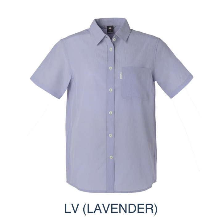 Montbell Women's US Wickron Breeze Short Sleeve Shirt - highly breathable outdoor travel shirt.