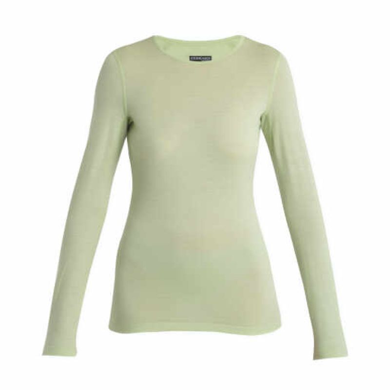 icebreaker Merino Base Layer Women's 200 Oasis Long Sleeve Crewe - Glazen Tang