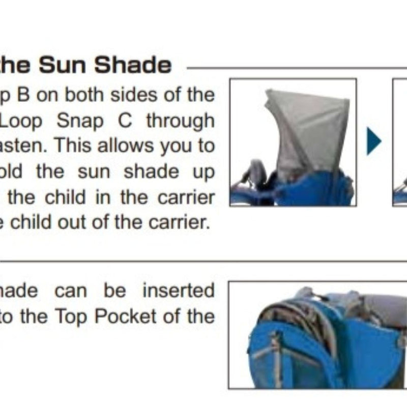 Montbell Baby Carrier Sun Shade Outdoor