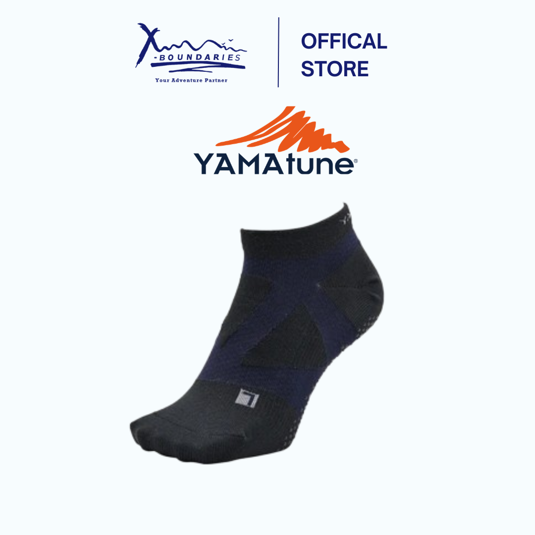 Yamatune Spider ARCH Short Socks with Non-Slip Dots | Navy Blue