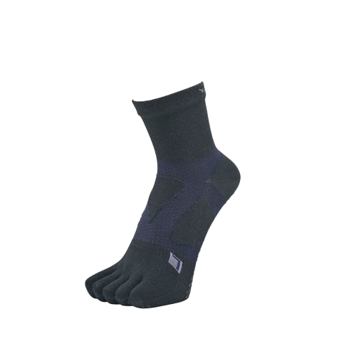 Yamatune Spider ARCH Middle 5 Toe Socks with Non-Slip Dots | Turquoise/ Grey