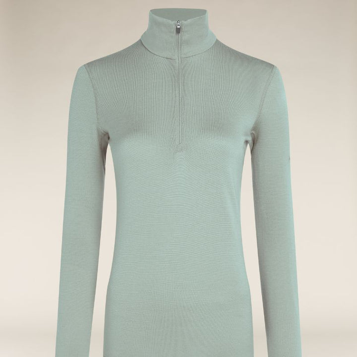 icebreaker Merino Base Layer Women's 260 Tech Top Long Sleeve Half Zip - Moss