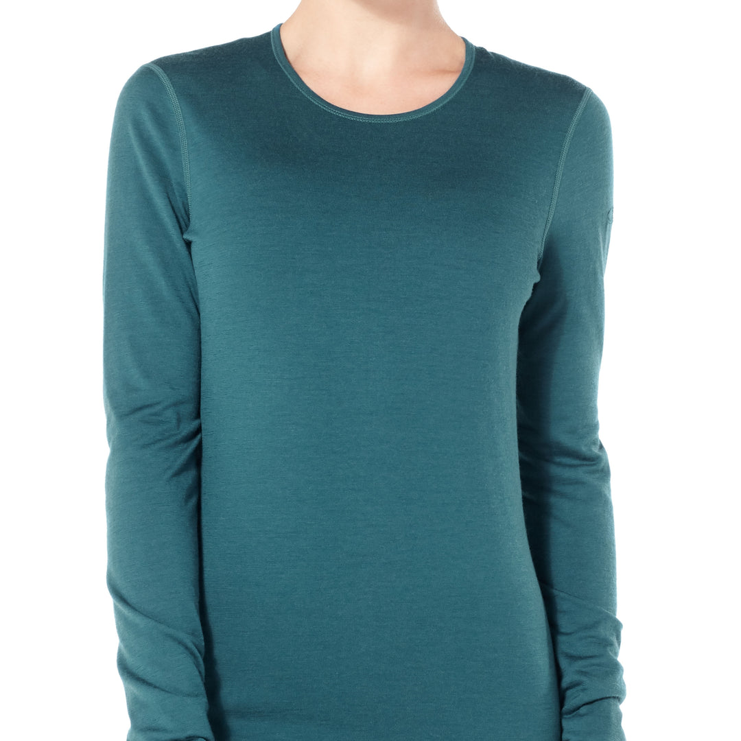 icebreaker Merino Base Layer Women's 200 Oasis Long Sleeve Crewe - Dusty Clay Midnight Navy