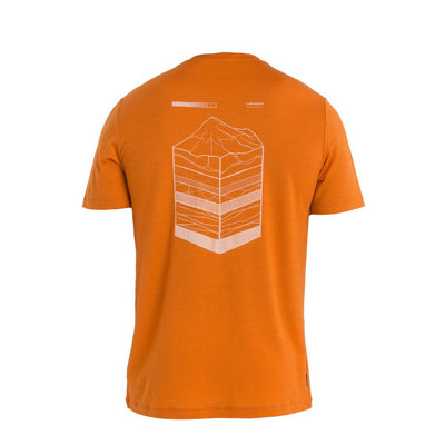 icebreaker Merino T-Shirt Men's 150 Tech Lite II Short Sleeve Crewe T-Shirt Mountain Layers - Earth