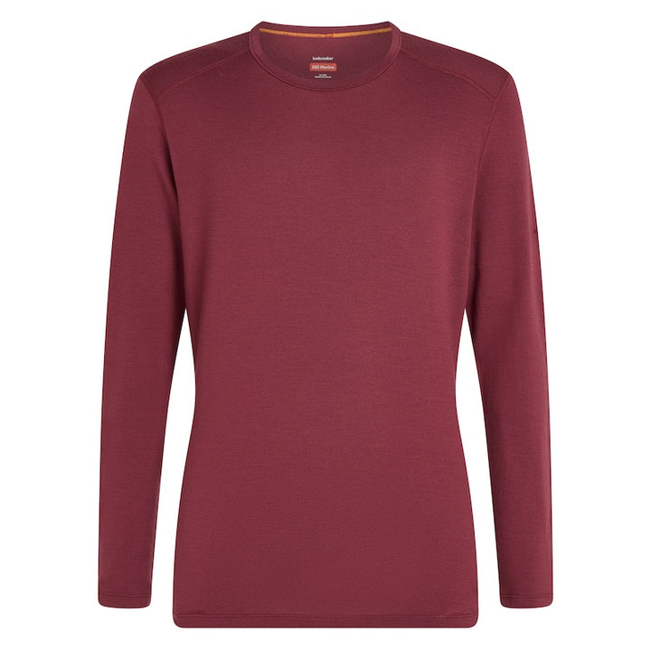 icebreaker Merino Base Layer Men's 260 Tech Top Long Sleeve Crewe - Black, Port, Loden