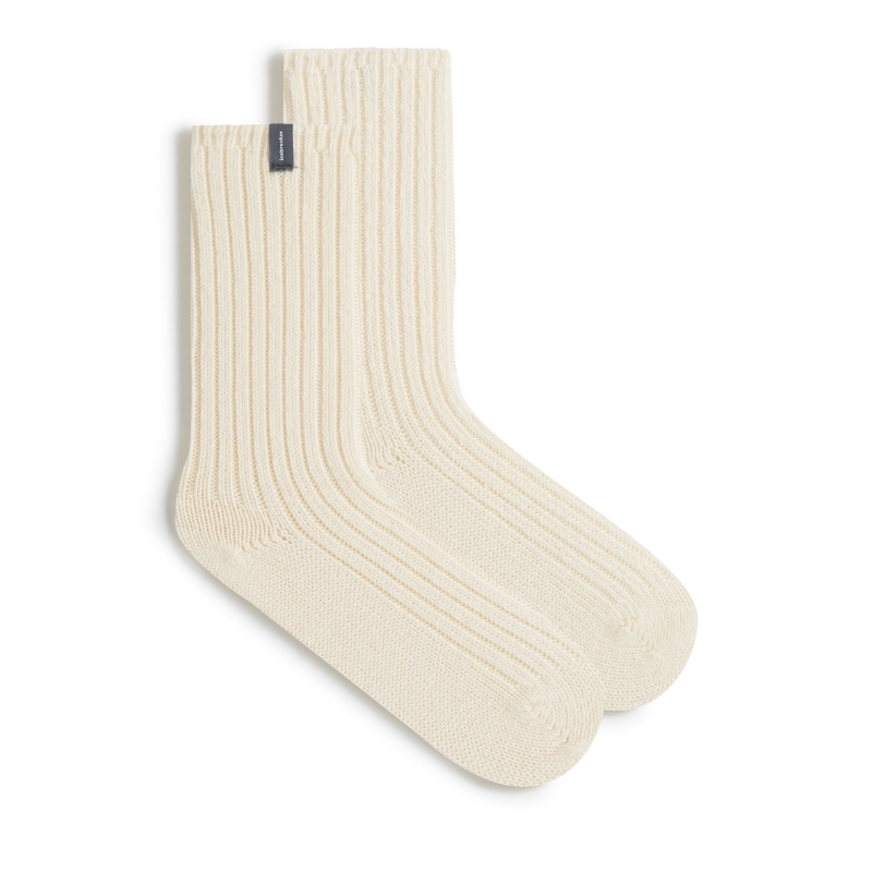 Icebreaker Unisex Merino Ski Lodge Crew Socks showcasing their cozy knit design and classic crew height.