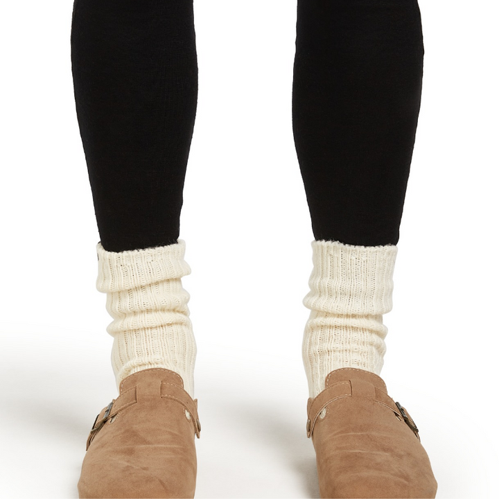 Icebreaker Unisex Merino Ski Lodge Crew Socks showcasing their cozy knit design and classic crew height.