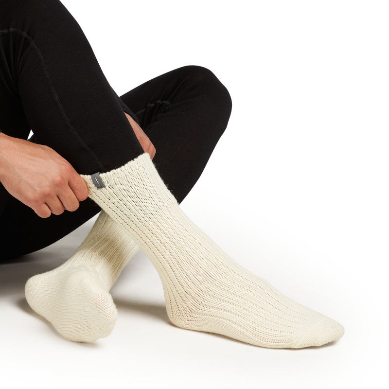 Icebreaker Unisex Merino Ski Lodge Crew Socks showcasing their cozy knit design and classic crew height.