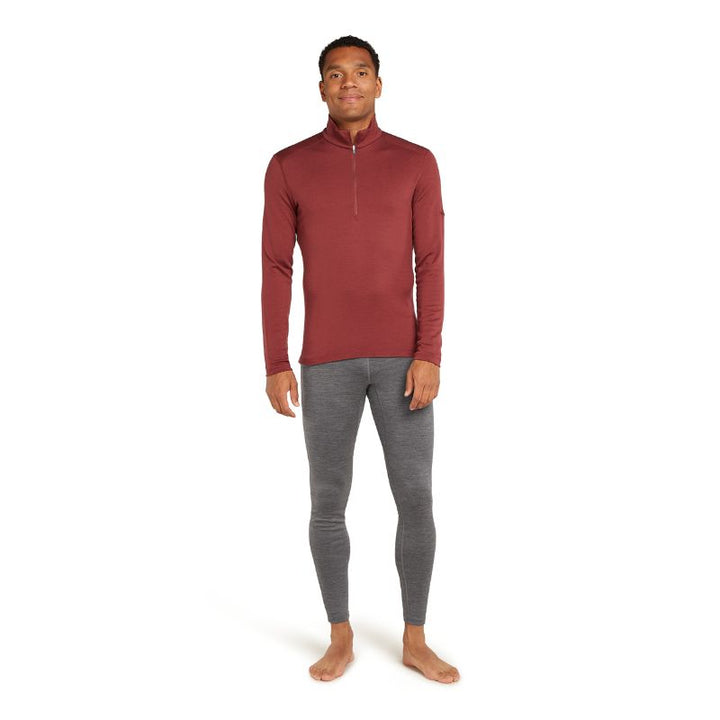 icebreaker Merino Base Layer Men's 260 Tech Leggings Tights - Gritstone Heather