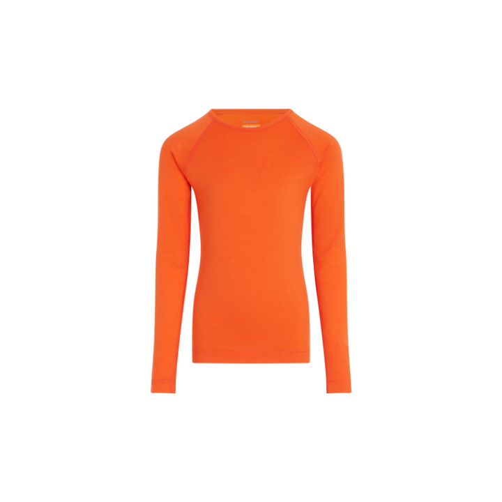 icebreaker Merino Base Layer Kids' Unisex 200 Oasis Long Sleeve Crewe - Blaze