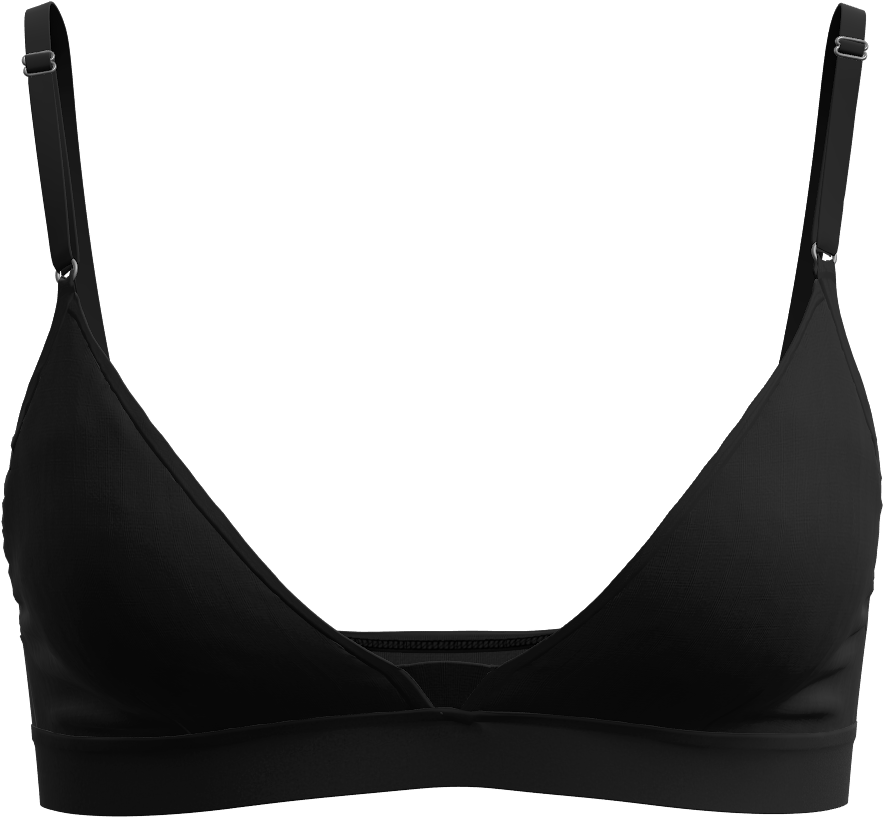 Icebreaker Women's Siren Bra showcasing the sleek, wire-free design and easily adjustable straps.