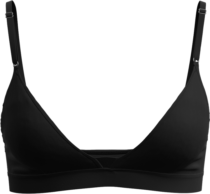 Icebreaker Women's Siren Bra showcasing the sleek, wire-free design and easily adjustable straps.