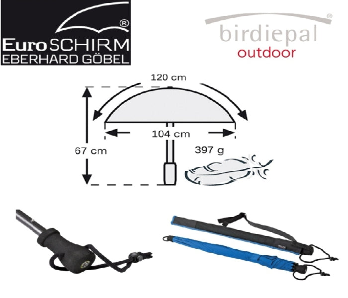 Euroschirm Trekking Umbrella - Birdiepal Outdoor - Durable Hiking