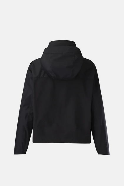 Kolon Sport Women's GORE WINDSTOPPER Hybrid Jacket in Black — women's waterproof shell jacket for shoulder-season hiking