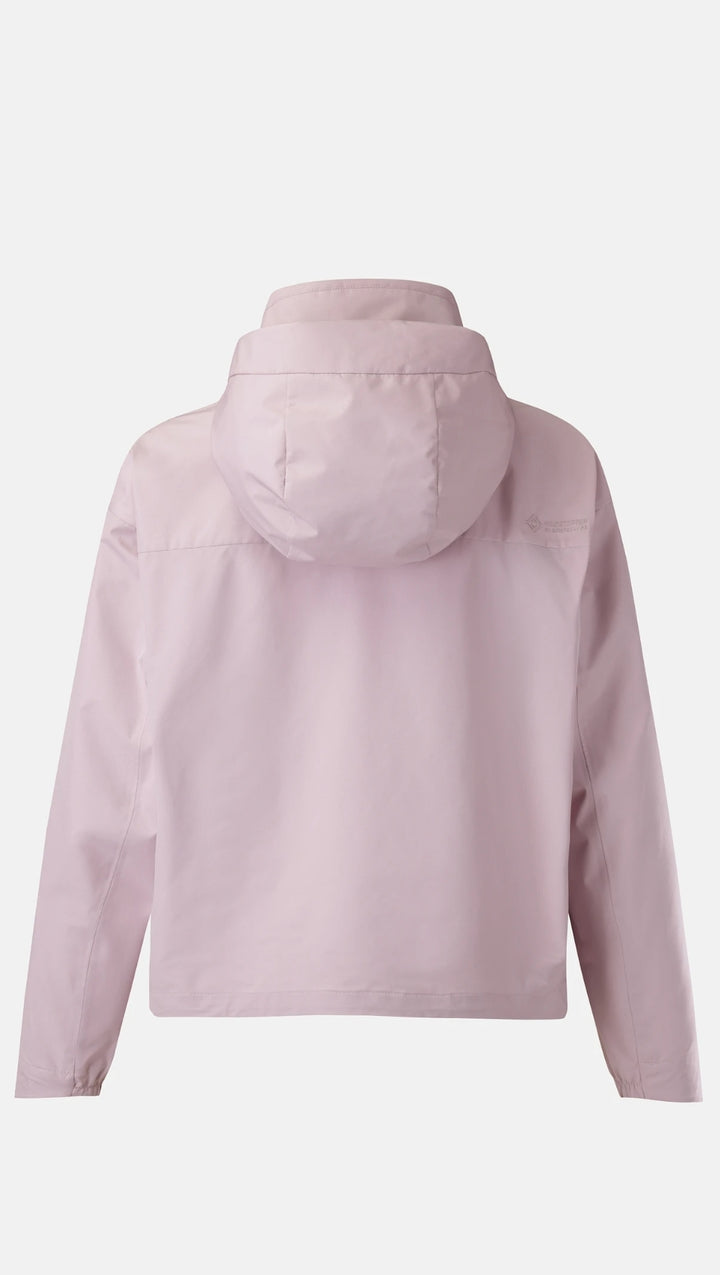 Kolon Sport Women's GORE WINDSTOPPER Hybrid Jacket in pink — women's waterproof shell jacket for shoulder-season hiking