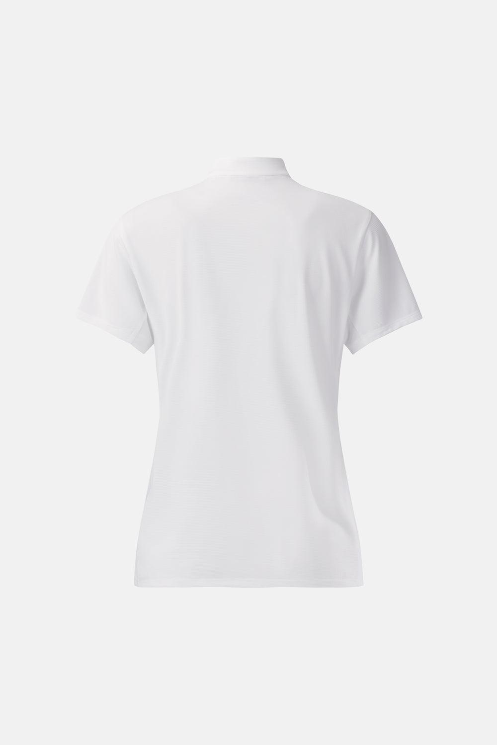 Kolon Sport Women's Flat-Dry Short Sleeve Zip-Up T-Shirt in O/White — front view