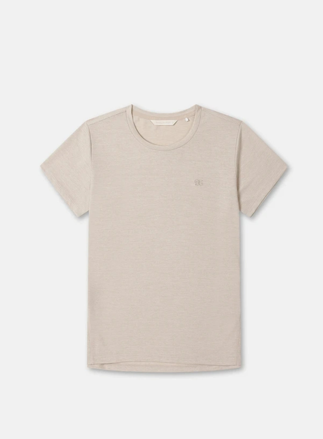 Kolon Sport Women's Flat-Dry Short Sleeve Round Neck T-Shirt in oatmeal — hero shot