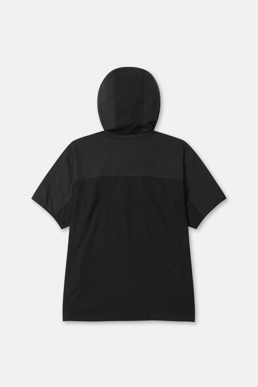 Kolon Sport Women's AIR-DOT Short Sleeve Hybrid Hoodie T-Shirt in Black — front view