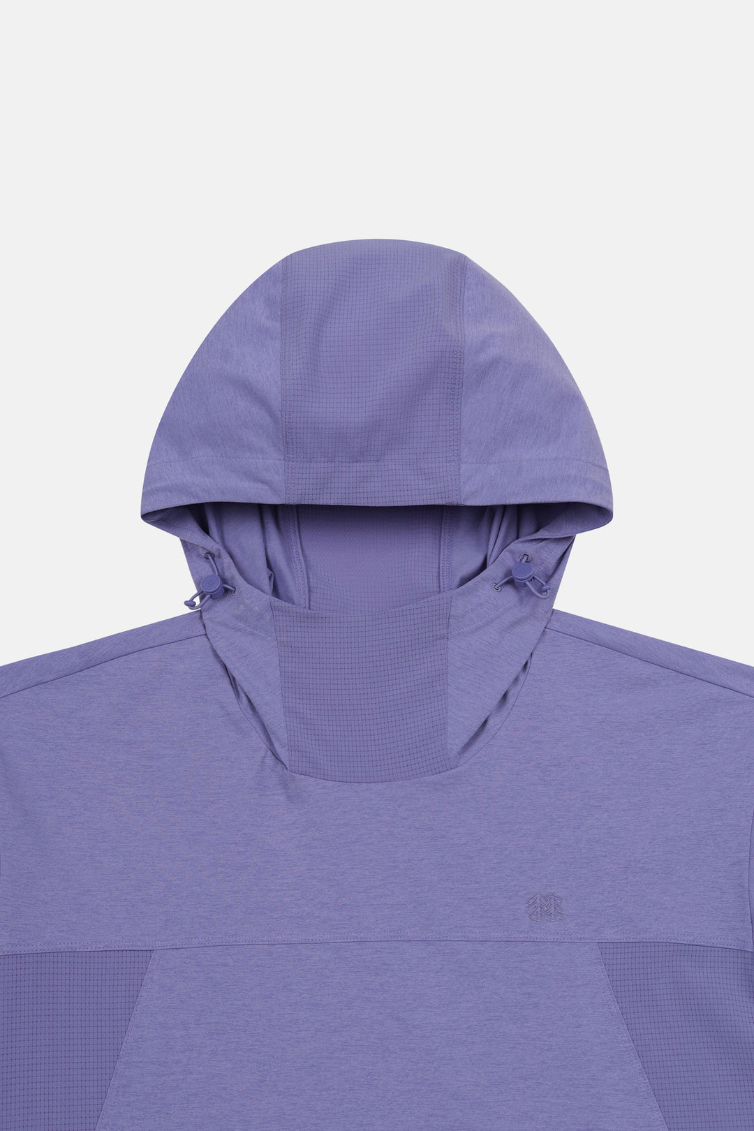 Kolon Sport Women's AIR-DOT Short Sleeve Hybrid Hoodie T-Shirt in L/Purple — back view