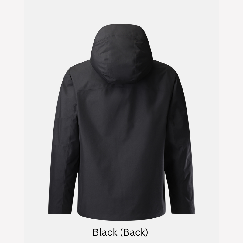 Kolon Sport Men's GORE 2L Windchaser Jacket in Black — men's waterproof shell jacket for hiking & cold-weather travel