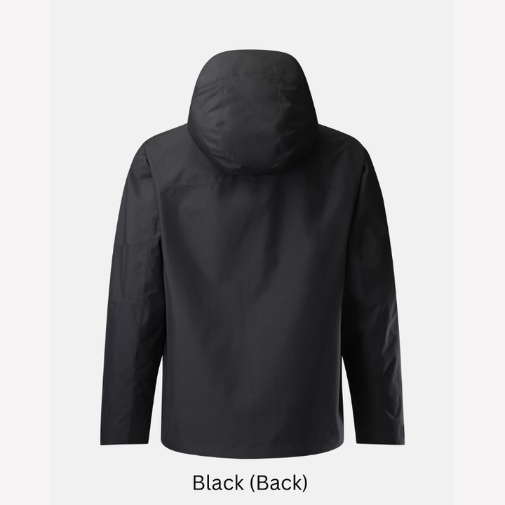 Kolon Sport Men's GORE 2L Windchaser Jacket in Black — men's waterproof shell jacket for hiking & cold-weather travel