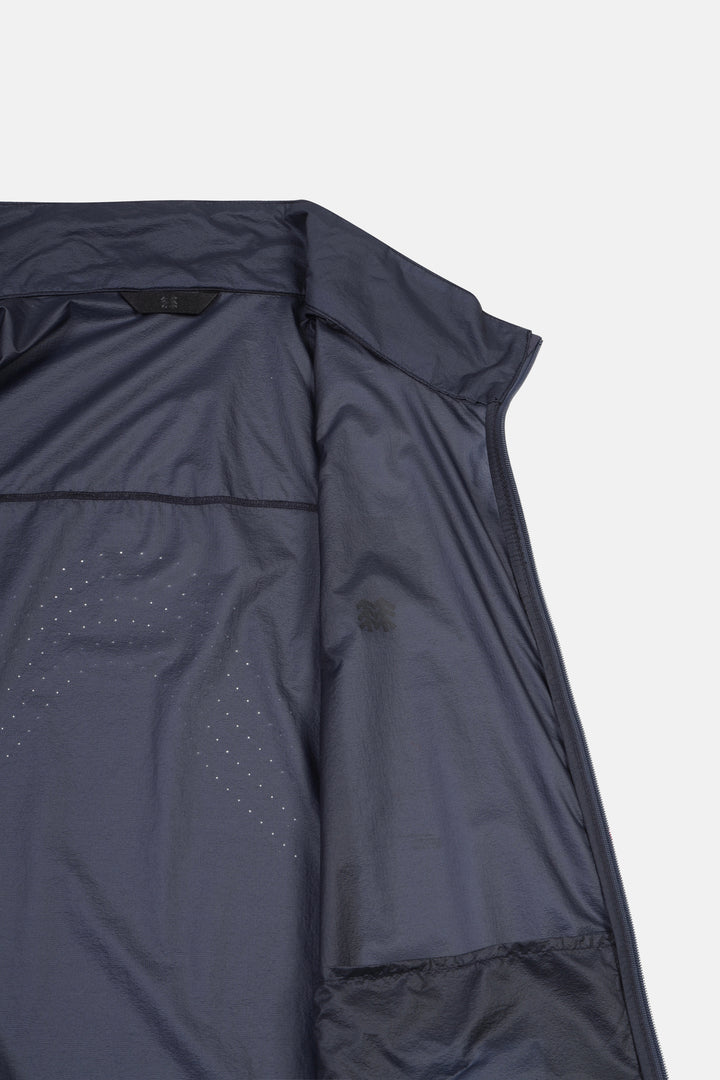 Kolon Sport Men's EggLite Stand Collar Jacket in G/Navy — detail