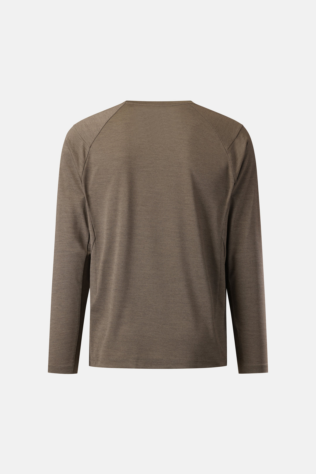 Kolon Sport Men's Round Long Sleeve T-Shirts in Brown — front view