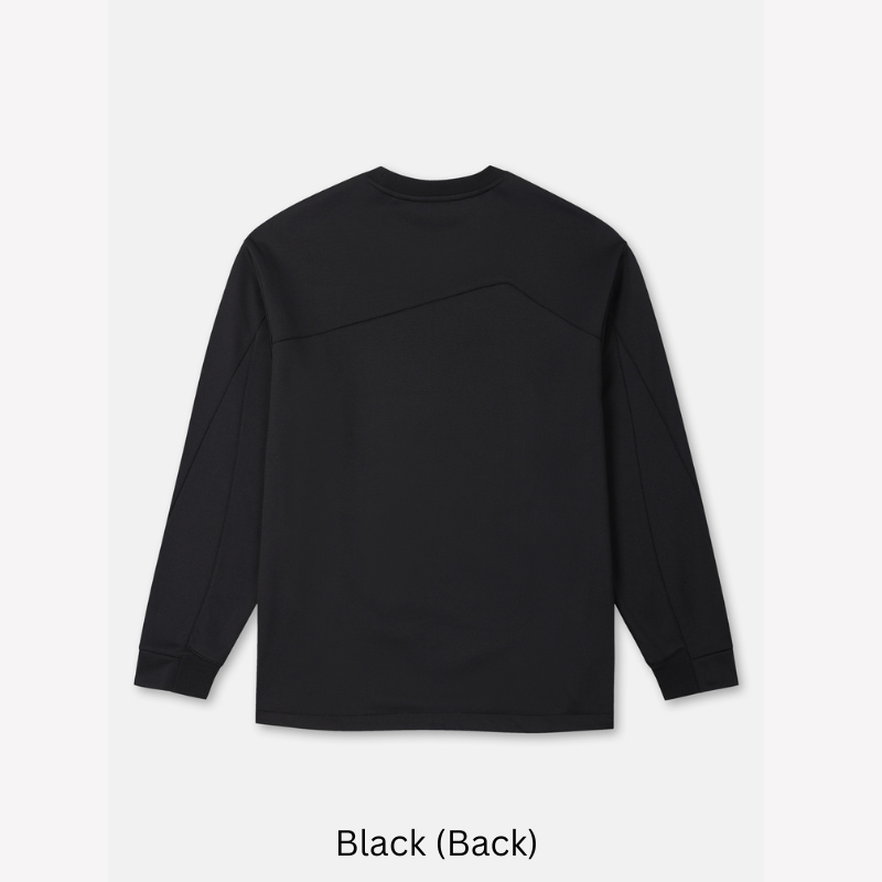 Kolon Sport Men's UV Long Sleeve Sweatshirts in Black — men's sweatshirt for tropical sun protection