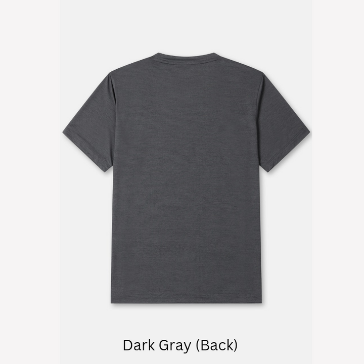 Kolon Sport Men's Basic Round Short Sleeve T-Shirt in D/Gray — men's short sleeve t-shirt for everyday outdoor