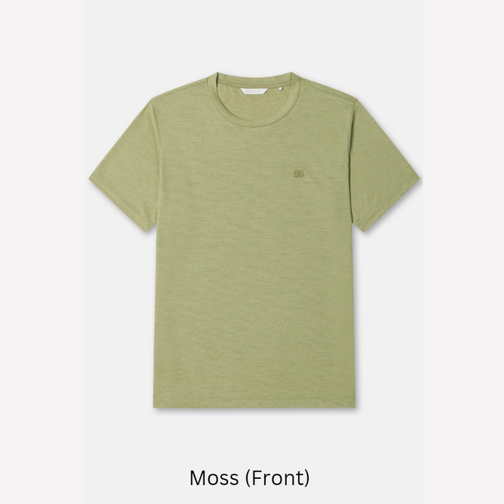 Kolon Sport Men's Basic Round Short Sleeve T-Shirt in Moss — men's short sleeve t-shirt for everyday outdoor