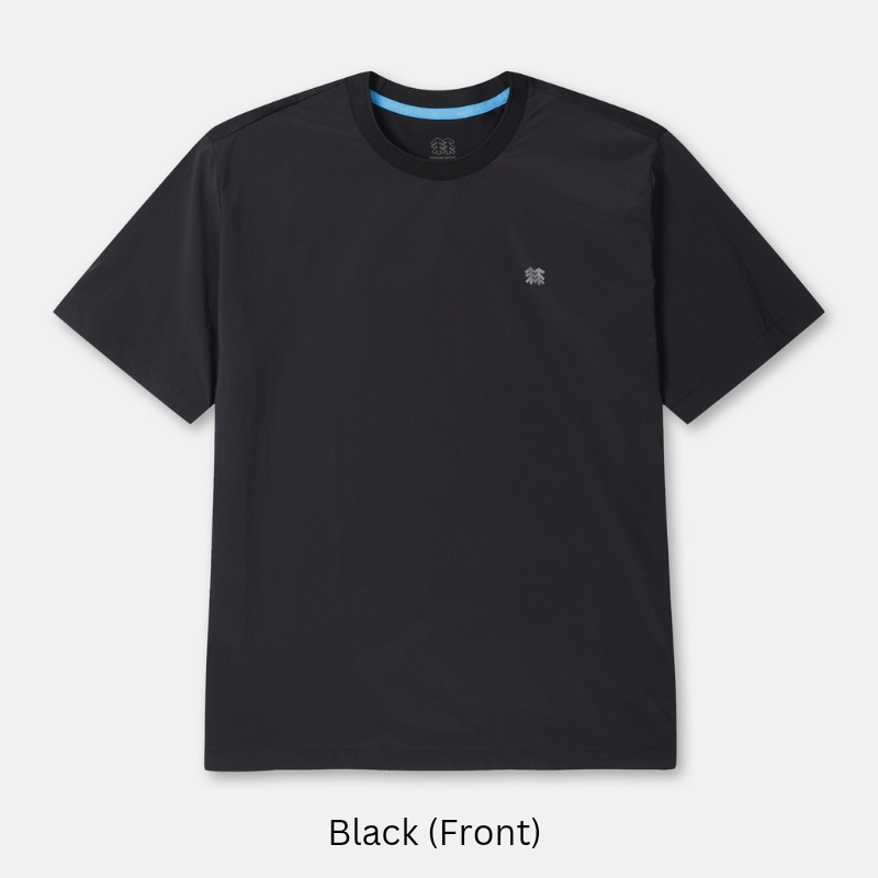 Kolon Sport Men's Daypack Loose Fit Short Sleeve T-Shirt in Black — men's short sleeve t-shirt for urban outdoor & daypack tr