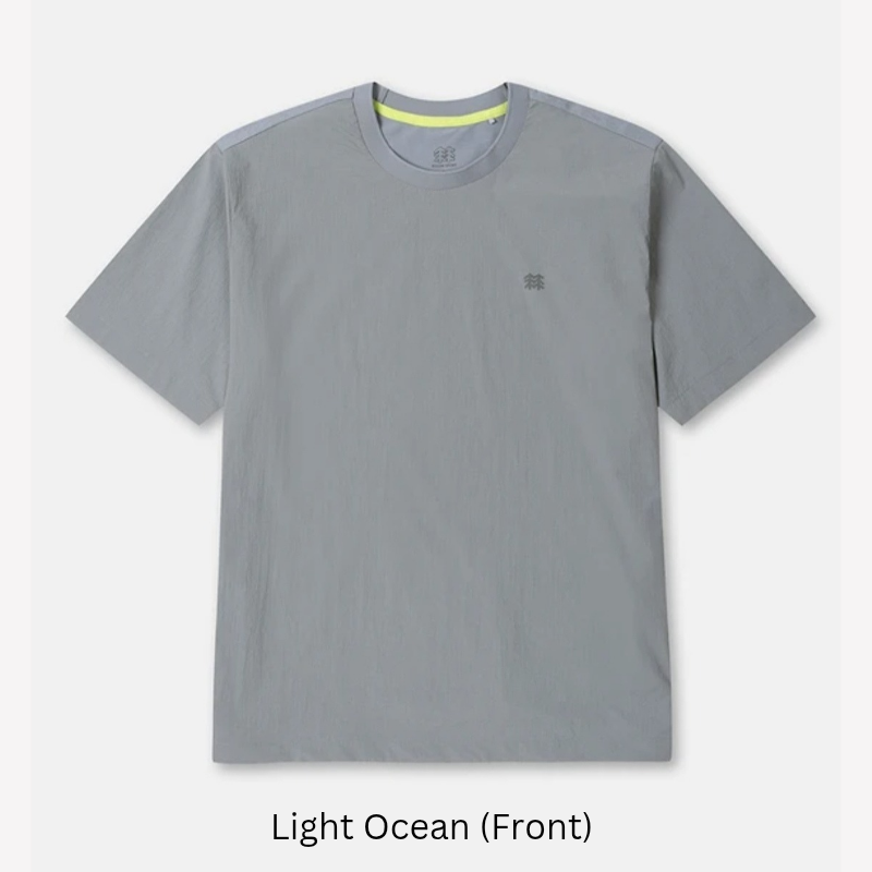 Kolon Sport Men's Daypack Loose Fit Short Sleeve T-Shirt in light ocean — men's short sleeve t-shirt for urban outdoor & daypack trip