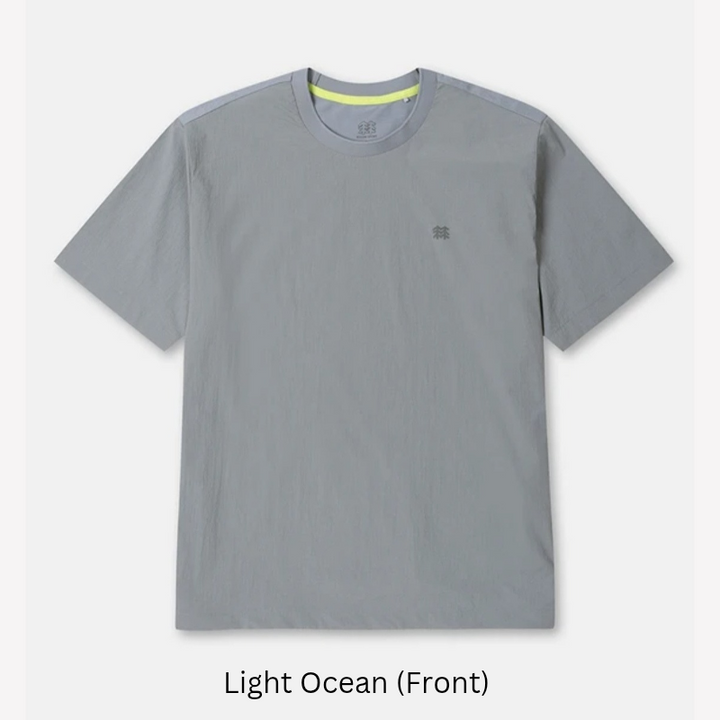 Kolon Sport Men's Daypack Loose Fit Short Sleeve T-Shirt in light ocean — men's short sleeve t-shirt for urban outdoor & daypack trip