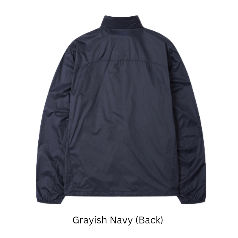 Kolon Sport Men's EggLite Stand Collar Jacket in G/Navy — men's lightweight shell jacket for everyday outdoor