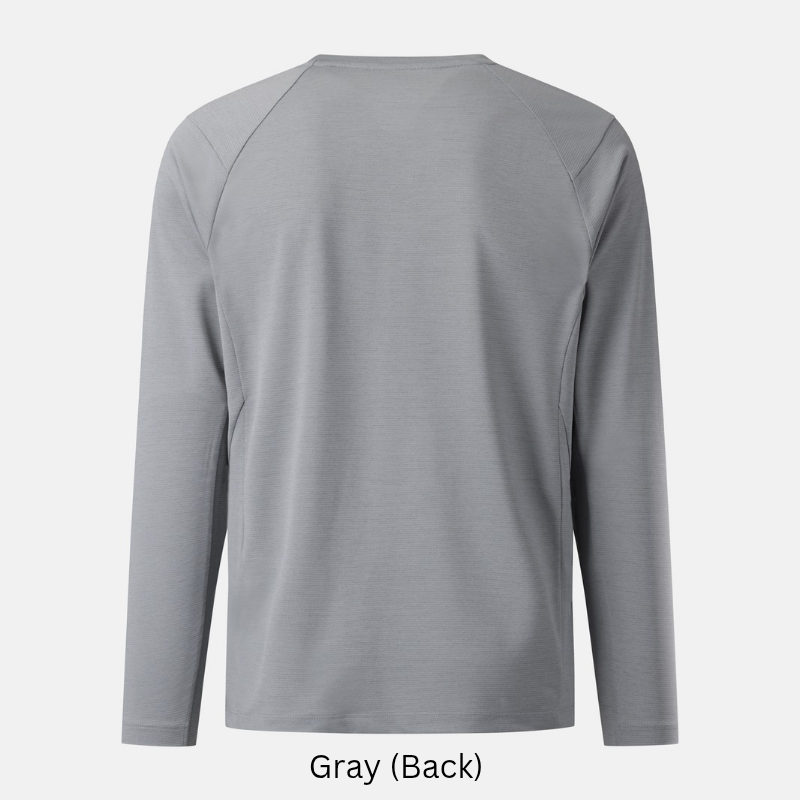 Kolon Sport Men's Round Long Sleeve T-Shirt in gray — men's long sleeve t-shirt for everyday outdoor