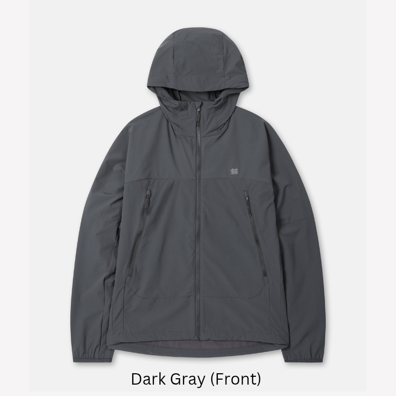 Kolon Sport Men's Softshell Hooded Jacket in D/Gray — men's softshell jacket for breathable hiking
