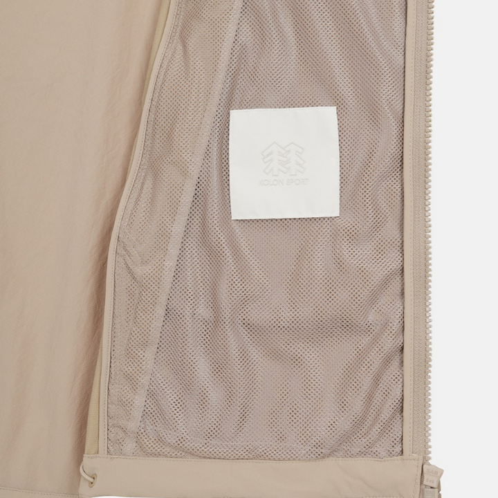 Kolon Sport Men's Softshell Hooded Jacket in L/Beige — men's softshell jacket for breathable hiking