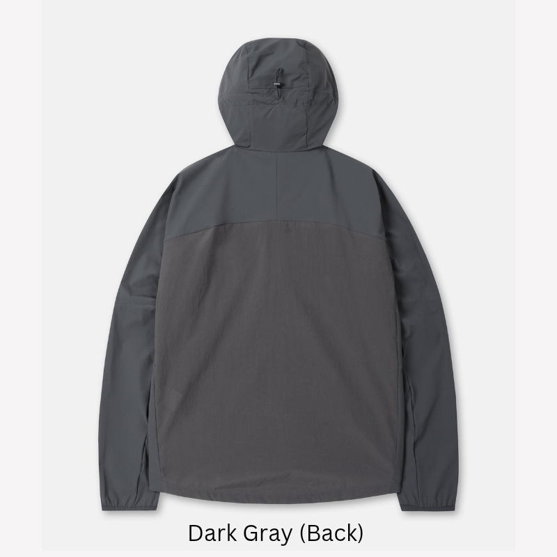 Kolon Sport Men's Softshell Hooded Jacket in D/Gray — men's softshell jacket for breathable hiking
