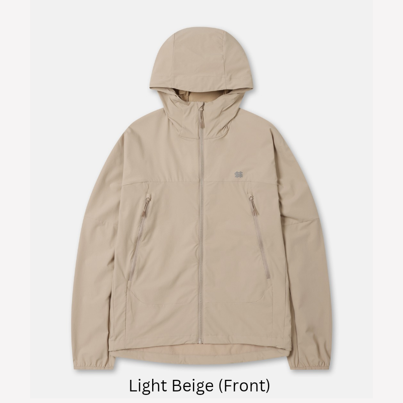 Kolon Sport Men's Softshell Hooded Jacket in L/Beige — men's softshell jacket for breathable hiking
