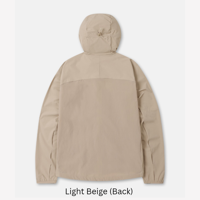 Kolon Sport Men's Softshell Hooded Jacket in L/Beige — men's softshell jacket for breathable hiking