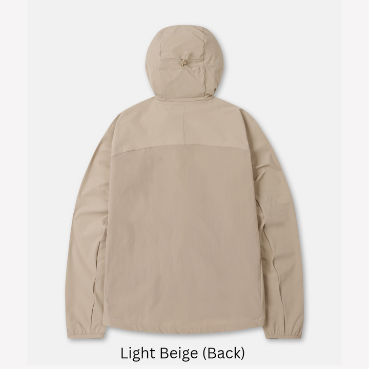 Kolon Sport Men's Softshell Hooded Jacket in L/Beige — men's softshell jacket for breathable hiking